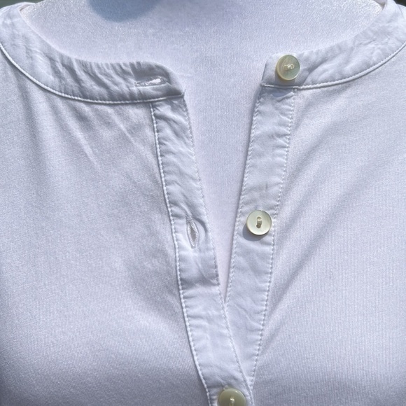J. Jill White Button-Down Top Size Medium - Picture 4 of 7